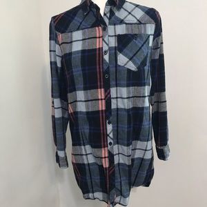 Forever 21 Plaid Flannel Shirt Dress Medium